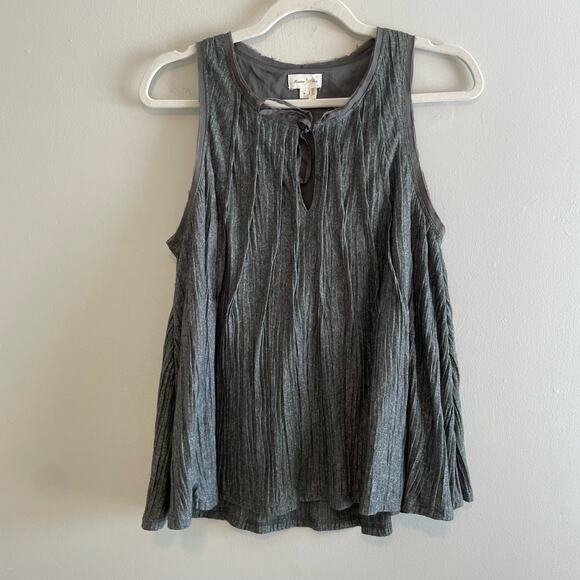 Anthropologie Meadow Rue Size S Green Sleeveless Top Blouse Raw Hem Boho - Picture 1 of 6